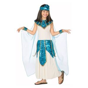 Living Fiction Cleopatra Halloween Costume Girl's Small (4-6) Egyptian Queen NEW